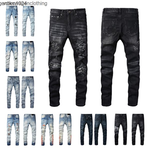 men's amirs mens designer jeans ripped denim pants luxury iri hip hop distressed zipper trousers for male, Blue
men's amirs mens designer jeans ripped denim pants luxury iri hip hop distressed zipper trousers for male, Blue
