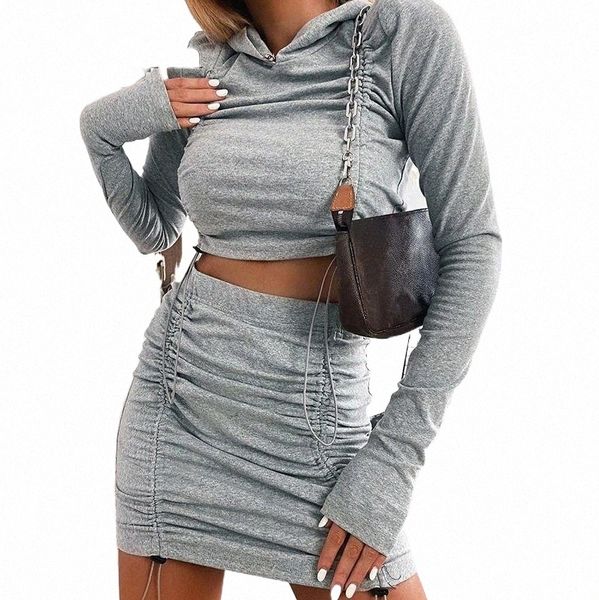 women's tracksuits baccarin drawstring ruched women 2 piece set long sleeve hoodis mini skirt suits bodycon streetwear 2021 autumn wint, Gray
women's tracksuits baccarin drawstring ruched women 2 piece set long sleeve hoodis mini skirt suits bodycon streetwear 2021 autumn wint, Gray