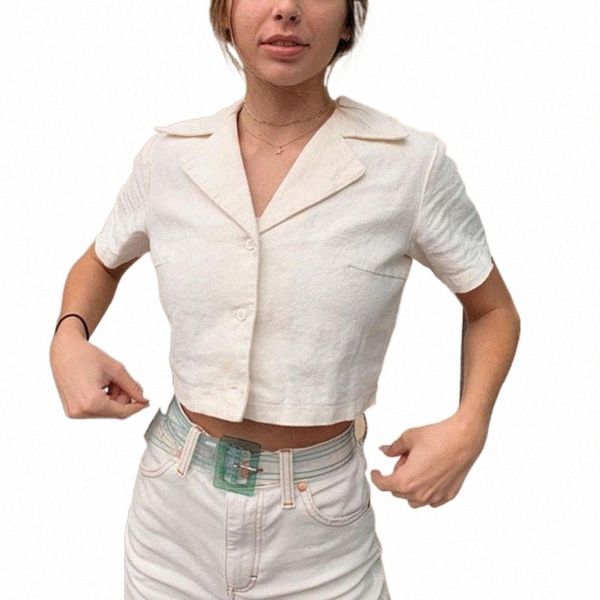 women's blouses & shirts cotton womens blouses crop short sleeve button up shirt summer fashion white blouse casual clothes ladies vint
women's blouses & shirts cotton womens blouses crop short sleeve button up shirt summer fashion white blouse casual clothes ladies vint
