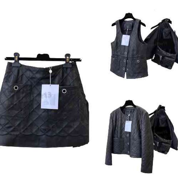 leather three-piece set luxury womenstwo pieces dress sheepskin crew neck jacket and cardigan vest with skirt suit designer women clothing, White
leather three-piece set luxury womenstwo pieces dress sheepskin crew neck jacket and cardigan vest with skirt suit designer women clothing, White