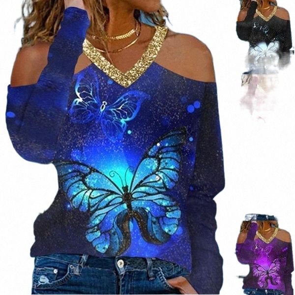 women's t-shirt women's t-shirt 2022 autumn and winter women long-sleeved butterfly printing halterneck large size loose casual p, White
women's t-shirt women's t-shirt 2022 autumn and winter women long-sleeved butterfly printing halterneck large size loose casual p, White