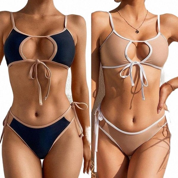 women's swimwear lace-up stitching ladies swimsuit bikini 2021 two piece patchwork low waist female bathing suit women's swimwear, White;black
women's swimwear lace-up stitching ladies swimsuit bikini 2021 two piece patchwork low waist female bathing suit women's swimwear, White;black