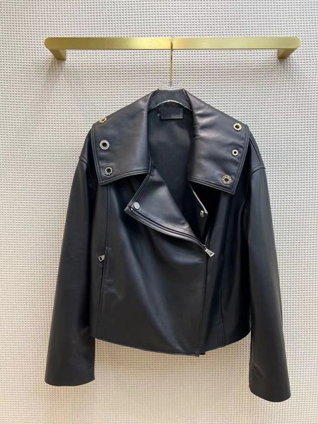 designer women's leather jackets black outerwear street bike diagonal zipper suit collar fashion trend handsome jacket coats men and wo, Black;brown
designer women's leather jackets black outerwear street bike diagonal zipper suit collar fashion trend handsome jacket coats men and wo, Black;brown
