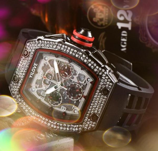 elegant noble mens diamonds ring watches 43mm japan quartz chronograph men skeleton dial hip hop rubber belt sports popular wristwatch reloj, Slivery;brown
elegant noble mens diamonds ring watches 43mm japan quartz chronograph men skeleton dial hip hop rubber belt sports popular wristwatch reloj, Slivery;brown
