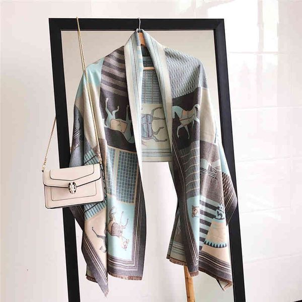 classic style new autumn and korean scarf women's double-sided imitation cashmere long shawl lattice thickened warm bib, Blue;gray
classic style new autumn and korean scarf women's double-sided imitation cashmere long shawl lattice thickened warm bib, Blue;gray