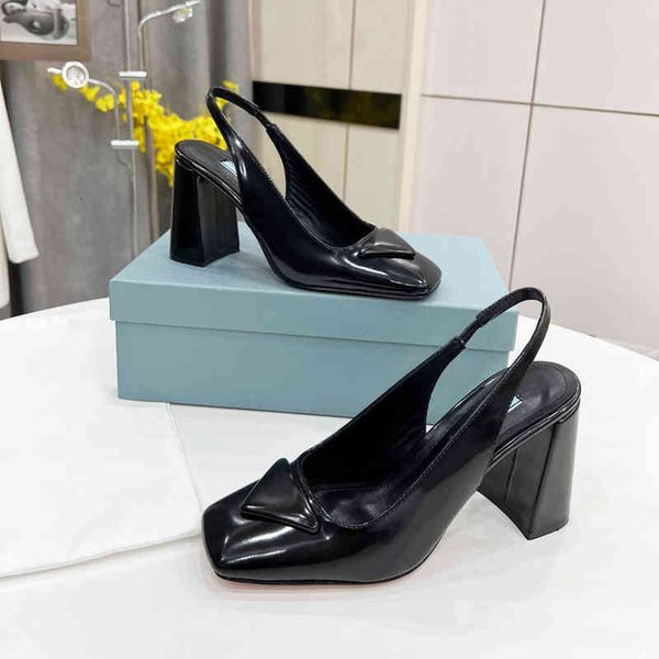 sandals spring and summer square head thick heel triangle logo marykhen french back air sandals fashion high heels women, Black
sandals spring and summer square head thick heel triangle logo marykhen french back air sandals fashion high heels women, Black