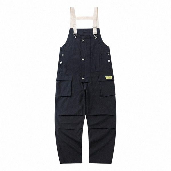 men's pants men's pants american street multi-pocket overalls european and fashion brand solid color loose suspender trendy jumpsu, Black
men's pants men's pants american street multi-pocket overalls european and fashion brand solid color loose suspender trendy jumpsu, Black