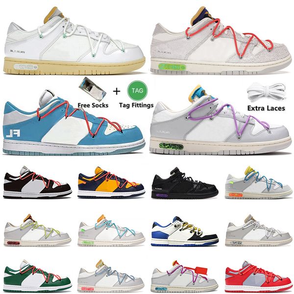 2022 5a-skate dunkes low running shoes lot the 01-50 dunked university blue off futura green yellow white men women trainers sneakers 36-48, White;red