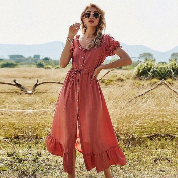 casual dresses casual dresses spring puff sleeve long dress women solid color ruffles button high waist o neck elegant for 2021 j3tq#, Black;gray
casual dresses casual dresses spring puff sleeve long dress women solid color ruffles button high waist o neck elegant for 2021 j3tq#, Black;gray