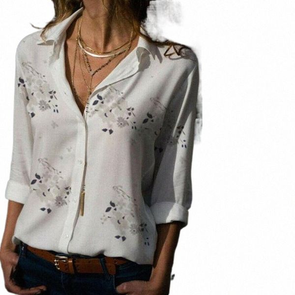 women's blouses & shirts fashion boho women blouse floral long sleeve loose ladies v neck casual office work shirt plus size women, White
women's blouses & shirts fashion boho women blouse floral long sleeve loose ladies v neck casual office work shirt plus size women, White