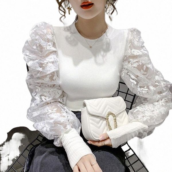 women's blouses & shirts spring autumn korean style women hollow out mesh blouse floral lace patchwork shirts female puff sleeve blouse, White
women's blouses & shirts spring autumn korean style women hollow out mesh blouse floral lace patchwork shirts female puff sleeve blouse, White