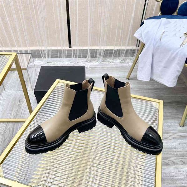boots small fragrance chelsea boots women's leather thick soled elastic belt martin short bare, Black
boots small fragrance chelsea boots women's leather thick soled elastic belt martin short bare, Black