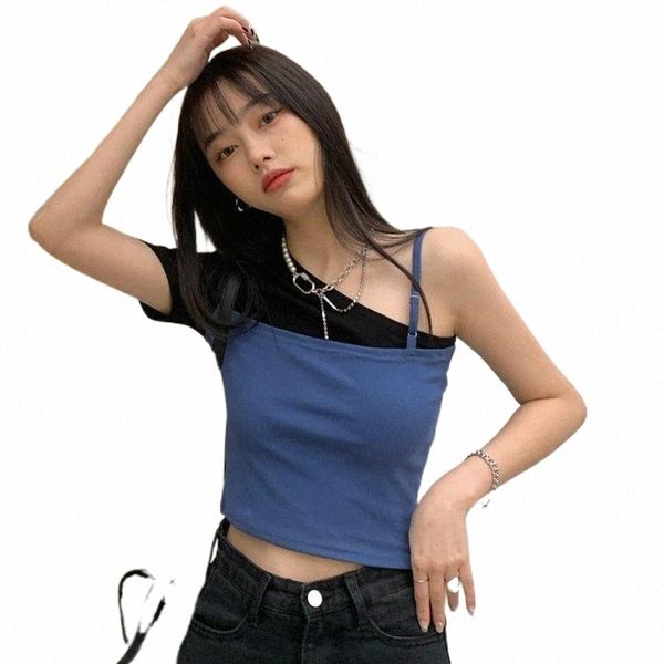 women's t-shirt women's t-shirt t-shirts women fashion fake two piece patchwork summer black off shoulder crop slim bodycon short, White
women's t-shirt women's t-shirt t-shirts women fashion fake two piece patchwork summer black off shoulder crop slim bodycon short, White