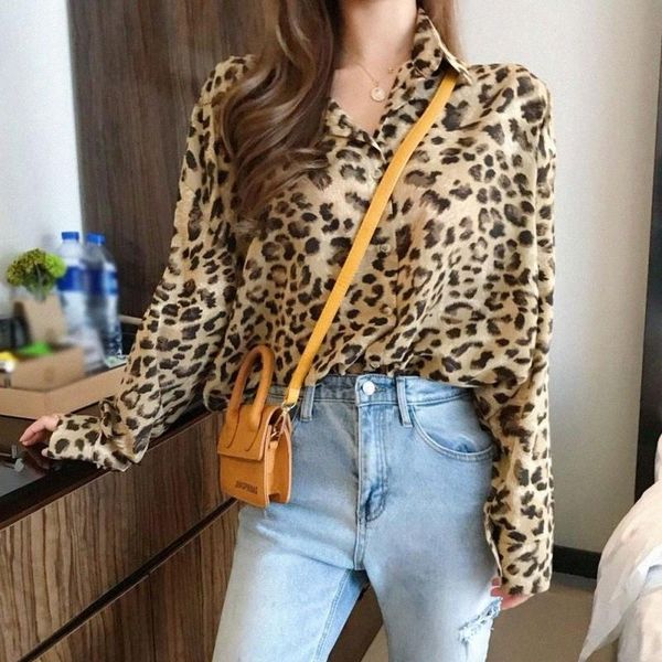 women's blouses & shirts leopard print blouse women fashion vintage long sleeve lapel shirt loose casual and blouses women's & sh, White
women's blouses & shirts leopard print blouse women fashion vintage long sleeve lapel shirt loose casual and blouses women's & sh, White