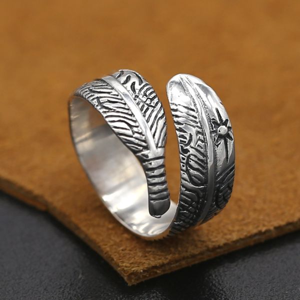 925 sterling silver adjustable band rings crooked curly feather simple antique vintage handmade designer punk hip-hop jewelry accessories gi
925 sterling silver adjustable band rings crooked curly feather simple antique vintage handmade designer punk hip-hop jewelry accessories gi