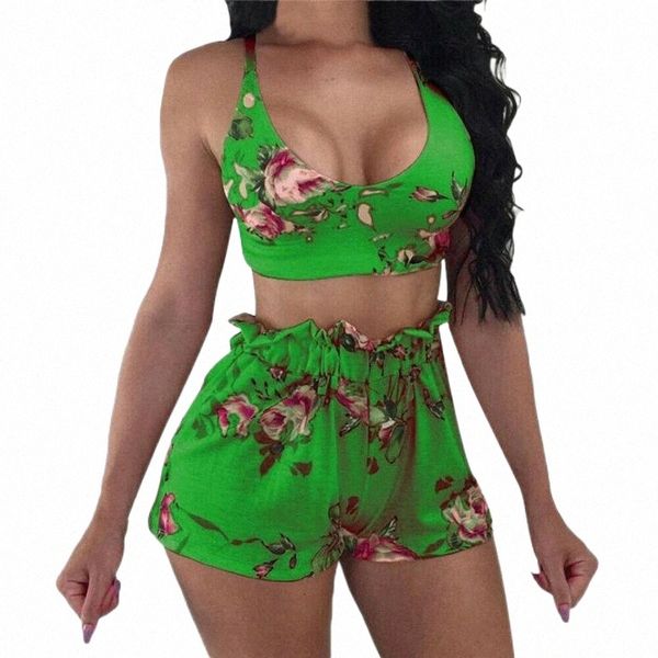 women's tracksuits women floral 2pcs set bodycon lacing tank crop bralette ruffle loose shorts lady chic beach club suits summer clothe, Gray
women's tracksuits women floral 2pcs set bodycon lacing tank crop bralette ruffle loose shorts lady chic beach club suits summer clothe, Gray