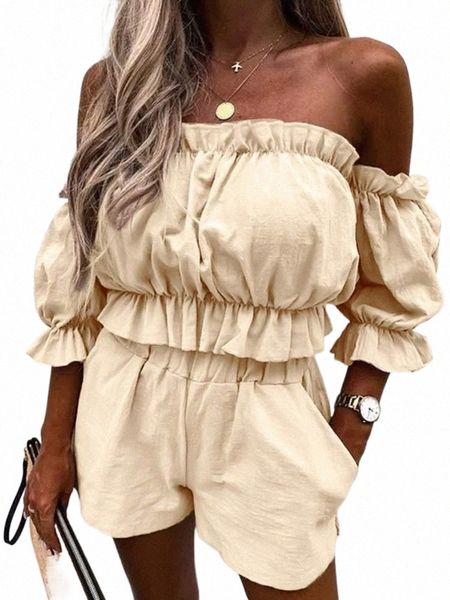 women's tracksuits women's tracksuits celmia women holiday two-piece sets 2022 summer ruffles off shoulder short and elastic wais, Gray
women's tracksuits women's tracksuits celmia women holiday two-piece sets 2022 summer ruffles off shoulder short and elastic wais, Gray