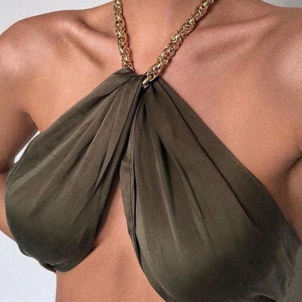 women's tanks & camis women's tanks & camis sleeveless chain halter crop for women fashion backless club party wrap summer croppe, White
women's tanks & camis women's tanks & camis sleeveless chain halter crop for women fashion backless club party wrap summer croppe, White