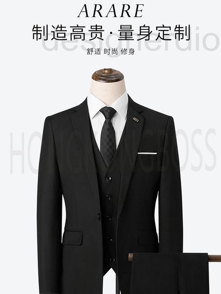 men's suits & blazers designer arare brand high-end suit men's three piece bridegroom's wedding dress men's business, White;black
men's suits & blazers designer arare brand high-end suit men's three piece bridegroom's wedding dress men's business, White;black