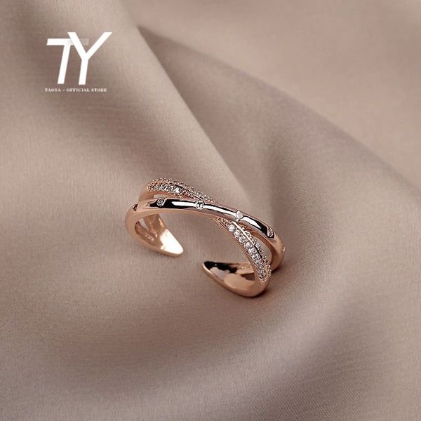 simple light luxury cross zircon ring fashion design female jewelry rose gold color adjustable ring for woman gift, Golden;silver
simple light luxury cross zircon ring fashion design female jewelry rose gold color adjustable ring for woman gift, Golden;silver