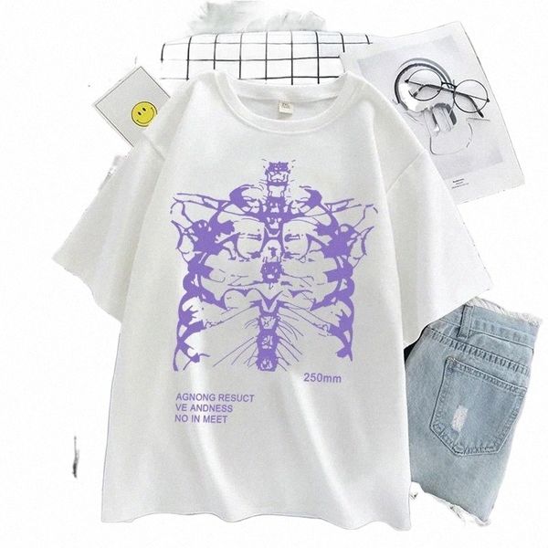 women's t-shirt women's t-shirt hip hop summer short sleeve streetwear skeleton print vintage clothes tshirt shirt diary punk over, White
women's t-shirt women's t-shirt hip hop summer short sleeve streetwear skeleton print vintage clothes tshirt shirt diary punk over, White