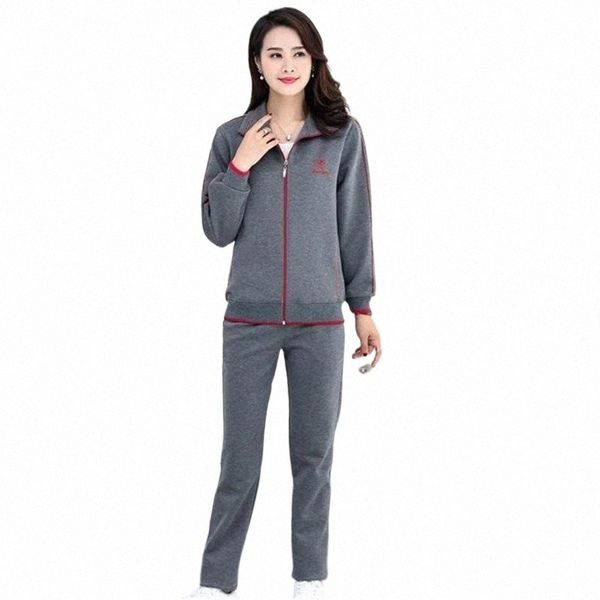 women's tracksuits sporting suit female spring autumn large size 2 piece set ladies leisure tracksuit for women long sleeve middle age, Gray
women's tracksuits sporting suit female spring autumn large size 2 piece set ladies leisure tracksuit for women long sleeve middle age, Gray