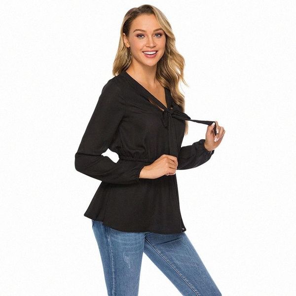 women's blouses & shirts summer blouse shirt fashion women clothing neckline lace-up chiffon shirts long-sleeved elegant women's, White
women's blouses & shirts summer blouse shirt fashion women clothing neckline lace-up chiffon shirts long-sleeved elegant women's, White