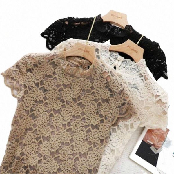 women's blouses & shirts autumn women thin black lace crop turtleneck short sleeve slim crochet patchwork tee plus size clothing women, White
women's blouses & shirts autumn women thin black lace crop turtleneck short sleeve slim crochet patchwork tee plus size clothing women, White