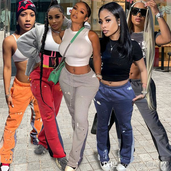 women stacked pants designer sports leggings fashion letter printed loose drawstring sweatpants s-xl, Black;white
women stacked pants designer sports leggings fashion letter printed loose drawstring sweatpants s-xl, Black;white
