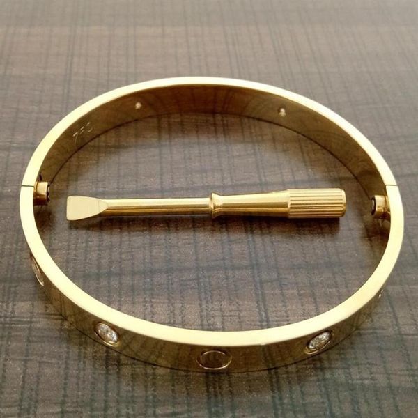 brand love screw bangles 316l titanium steel luxury cz stone screwdriver carter bracelets for women men love bracelets with original ba248j, White 
brand love screw bangles 316l titanium steel luxury cz stone screwdriver carter bracelets for women men love bracelets with original ba248j, White