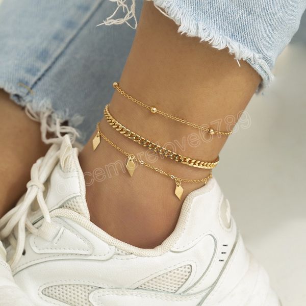 vintage diamond pendant anklet women's multilayer creative gold color metal bead anklets girls fashion jewelry gifts, Red;blue
vintage diamond pendant anklet women's multilayer creative gold color metal bead anklets girls fashion jewelry gifts, Red;blue