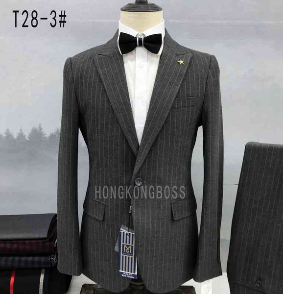 men's suits & blazers designer two piece grey stripe suit vertical stripe business casual men's double breasted guangzhou, White;black
men's suits & blazers designer two piece grey stripe suit vertical stripe business casual men's double breasted guangzhou, White;black