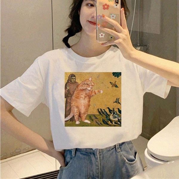 women's t-shirt women's t-shirt oil painting cat graphic t shirt women ullzang cute aesthetic oversized funny cartoon cats meow te, White
women's t-shirt women's t-shirt oil painting cat graphic t shirt women ullzang cute aesthetic oversized funny cartoon cats meow te, White