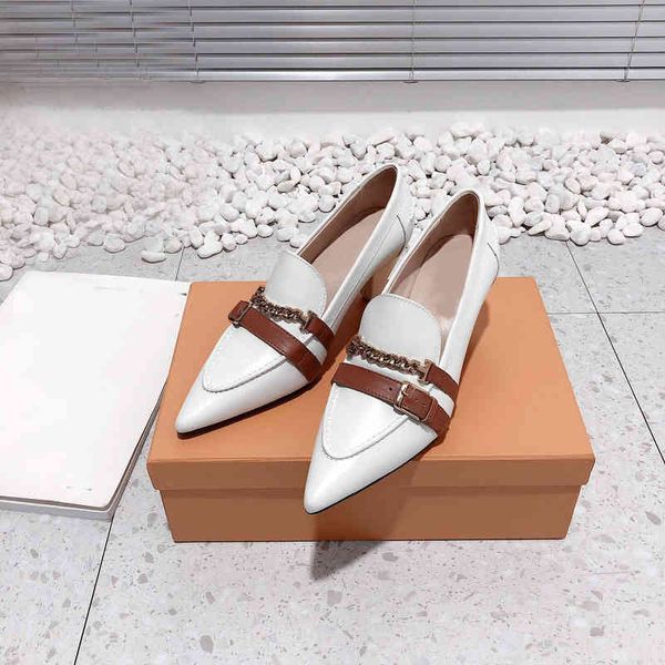 dress shoes early spring cowhide splicing chain pointed high heels fashionable and versatile shallow mouth single shoes women's lefu, Black
dress shoes early spring cowhide splicing chain pointed high heels fashionable and versatile shallow mouth single shoes women's lefu, Black