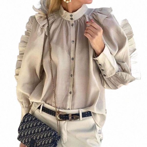 women's blouses & shirts women's blouses & shirts 2022 work wear women long sleeve back metal buttons shirt casual stand ruffle pl, White
women's blouses & shirts women's blouses & shirts 2022 work wear women long sleeve back metal buttons shirt casual stand ruffle pl, White