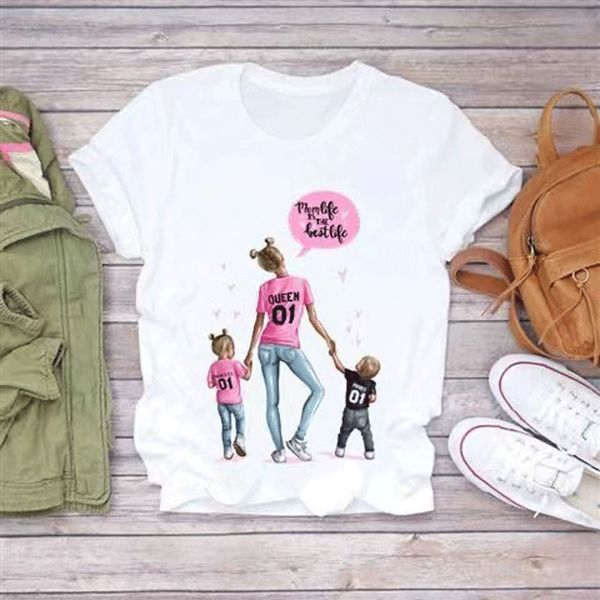 large size tee shirt european and american mother pattern printed round collar white parent-child t-shirt women's short sleeve a genera
large size tee shirt european and american mother pattern printed round collar white parent-child t-shirt women's short sleeve a genera