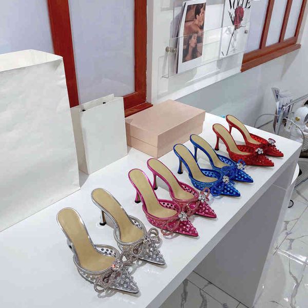 slippers summer fairy style pointed high-heeled slippers film bow thin heel muller baotou half trailer, Black
slippers summer fairy style pointed high-heeled slippers film bow thin heel muller baotou half trailer, Black