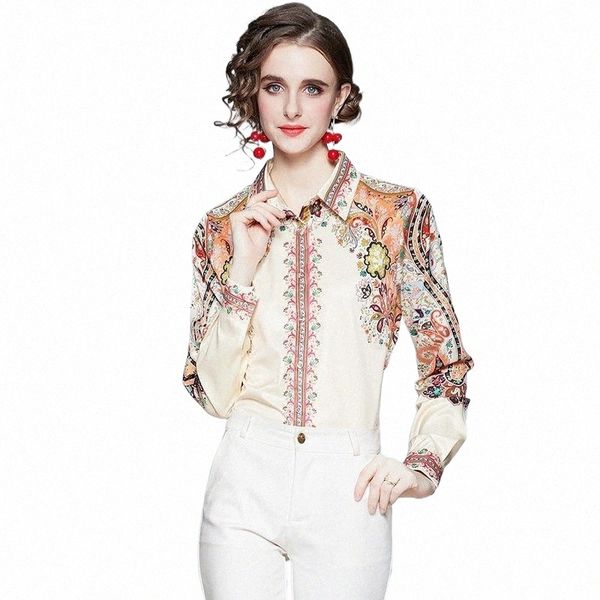 women's blouses & shirts europe style fashion runway designer spring women blouses and shirts long sleeve vintage print office blusas c, White
women's blouses & shirts europe style fashion runway designer spring women blouses and shirts long sleeve vintage print office blusas c, White
