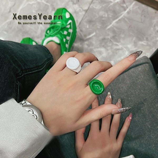 2021 european and american exaggerated irregular round enamel drop enamel baking green rings halloween fashion jewelry for woman, Silver
2021 european and american exaggerated irregular round enamel drop enamel baking green rings halloween fashion jewelry for woman, Silver