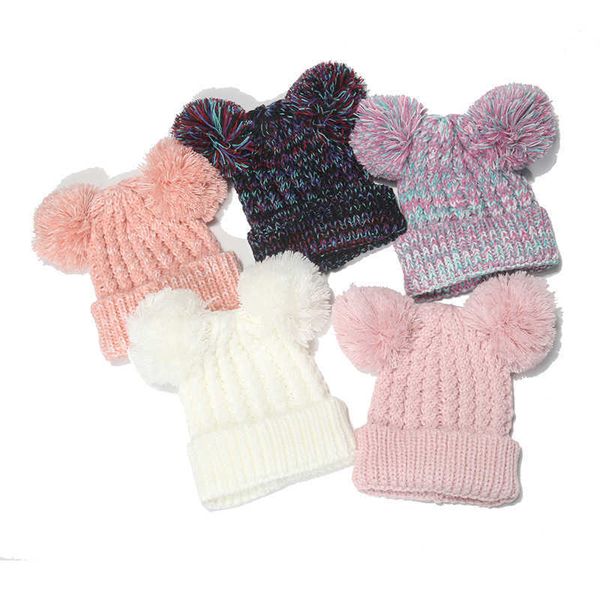 boys' and girls' knitted hat children's winter fried dough twist mixed color warm cute double ball children's wool hat, Yellow
boys' and girls' knitted hat children's winter fried dough twist mixed color warm cute double ball children's wool hat, Yellow