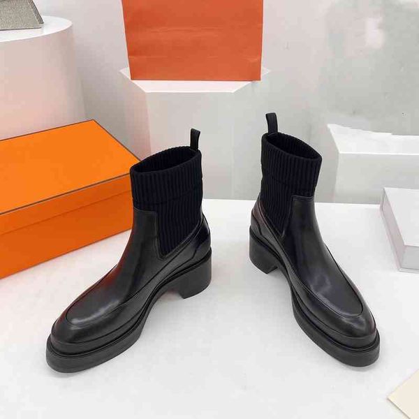 boots european short boots women's early autumn style wool tube thick chelsea leather elastic thin, Black
boots european short boots women's early autumn style wool tube thick chelsea leather elastic thin, Black