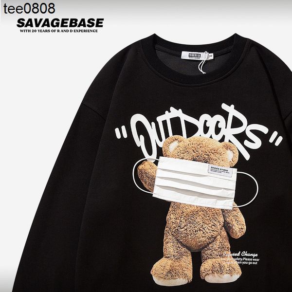 2022 fashion hoodies autumn new high street mask little bear sweater men and women bf long sleeve loose vibe style versatile coat, Black
2022 fashion hoodies autumn new high street mask little bear sweater men and women bf long sleeve loose vibe style versatile coat, Black