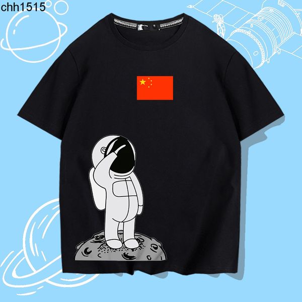 astronaut short sleeve t shirt men's and women's loose half sleeve nasa co branded chinese flag printed fashion clothes, White;black
astronaut short sleeve t shirt men's and women's loose half sleeve nasa co branded chinese flag printed fashion clothes, White;black