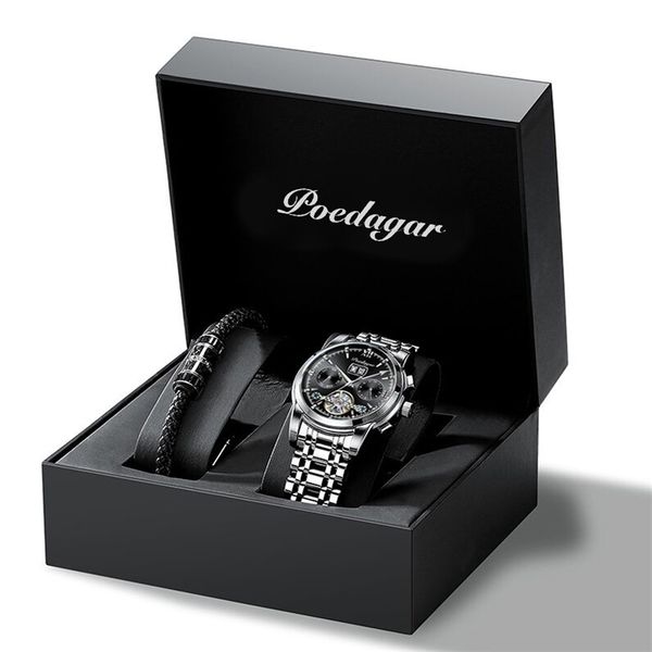wristwatches poedagar fashion mechanical watches brand luxury automatic men wrist watches casual business waterproof luminous clock 220912, Slivery;brown
wristwatches poedagar fashion mechanical watches brand luxury automatic men wrist watches casual business waterproof luminous clock 220912, Slivery;brown