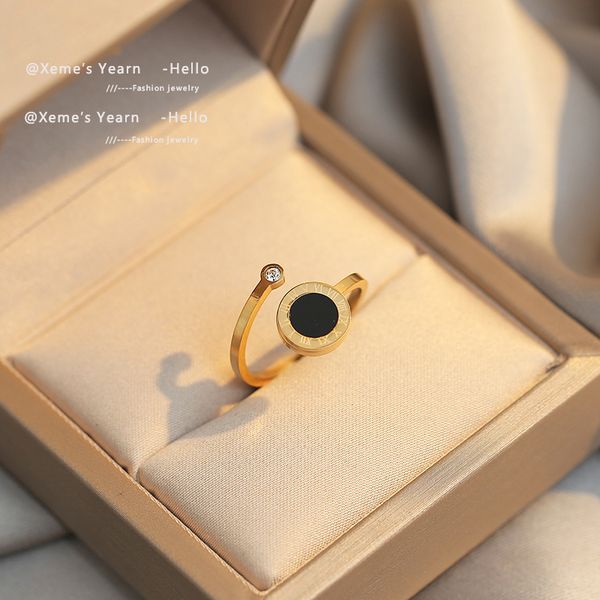 2021 new classic black disc roman numeral stainless steel open rings gothic girls fashion jewelry party luxury rings for woman, Silver
2021 new classic black disc roman numeral stainless steel open rings gothic girls fashion jewelry party luxury rings for woman, Silver