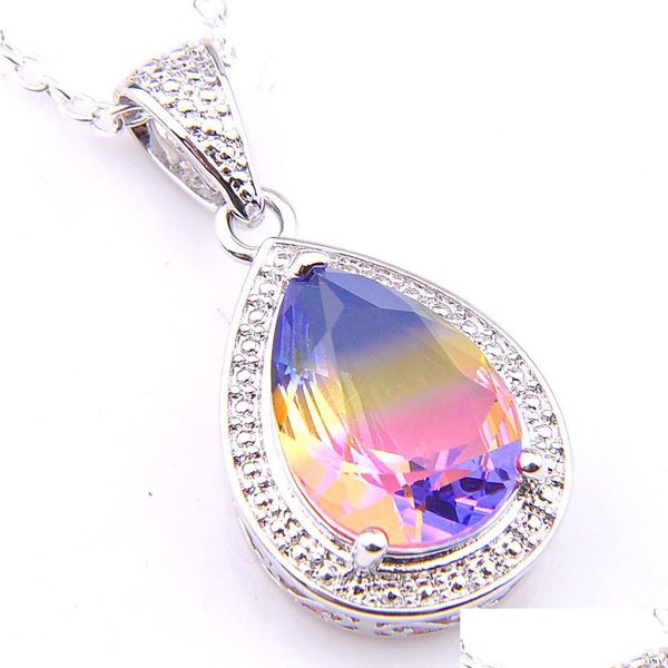 pendant necklaces 12piece/lot 925 sier jewelry teardrop rainbow bi-colored tourmaline crystal vintage necklace pendants new drop deli dhrbg, Silver
pendant necklaces 12piece/lot 925 sier jewelry teardrop rainbow bi-colored tourmaline crystal vintage necklace pendants new drop deli dhrbg, Silver