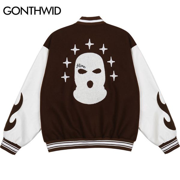 men's jackets hip hop baseball bomber mens embroidery leather pu patchwork varsity harajuku casual loose college coats 220912, Black;brown
men's jackets hip hop baseball bomber mens embroidery leather pu patchwork varsity harajuku casual loose college coats 220912, Black;brown
