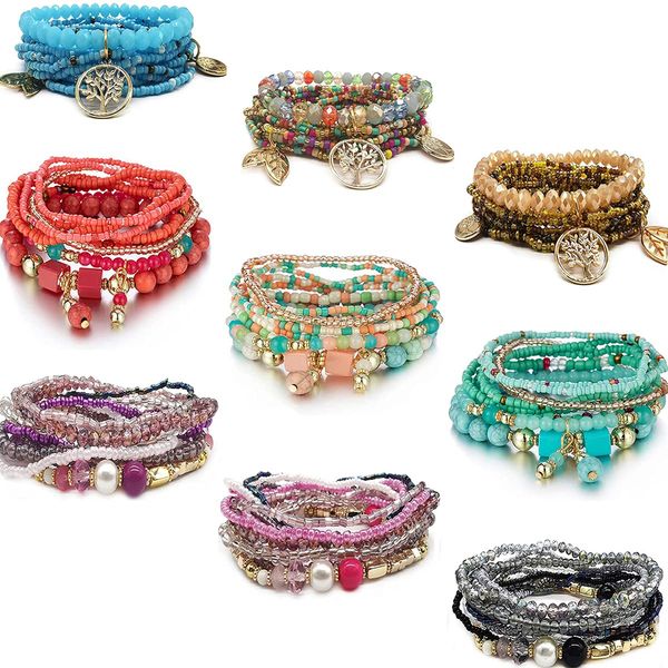 beaded strands l 9 sets bohemian stackable mtilayer bracelets for women mticolor elastic set charm pendant acrylic tree of ffshop2001 am0x1, Black
beaded strands l 9 sets bohemian stackable mtilayer bracelets for women mticolor elastic set charm pendant acrylic tree of ffshop2001 am0x1, Black