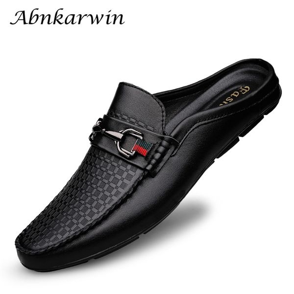 dress shoes luxury brand designer summer genuine leather casual slip on half for men loafers flats slippers 220912, Black
dress shoes luxury brand designer summer genuine leather casual slip on half for men loafers flats slippers 220912, Black