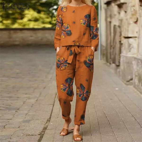 women's two piece pants women casual printed sets zanzea kaftan long sleeve blouses and harem pants female floral elastic waist trouse, White
women's two piece pants women casual printed sets zanzea kaftan long sleeve blouses and harem pants female floral elastic waist trouse, White